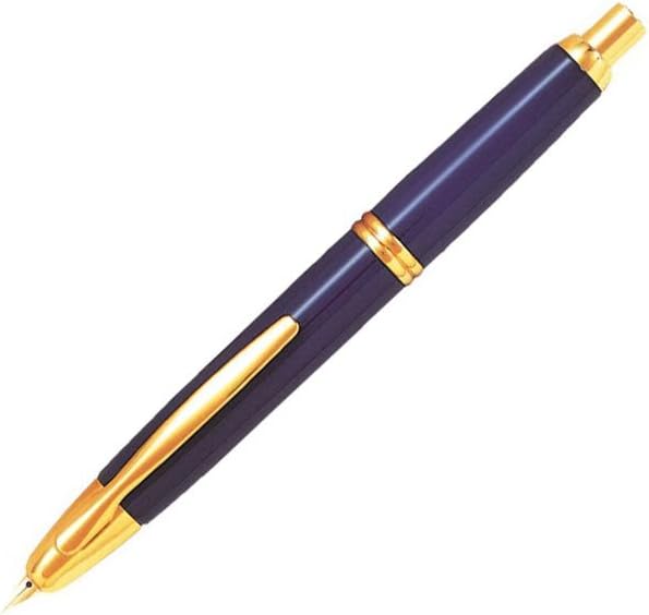 PILOT Vanishing Point Collection Refillable & Retractable Fountain Pen, Matte Black Barrel, Blue Ink, Fine Nib (60580)