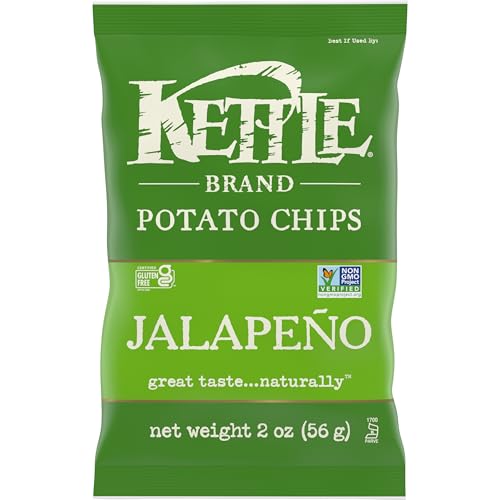 Kettle Brand Potato Chips, Jalapeno Kettle Chips, Party Size, 13 Oz