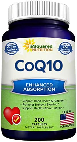 CoQ10 400mg - 200 Capsules - Co Q 10 Supplement - Coenzyme Q10 Pills - CQ10 | Max Strength CoQ 10 - High Absorption Ubiquinone Powder - CO Q-10 Enzyme Vitamin Alternative to Softgels & Gummies