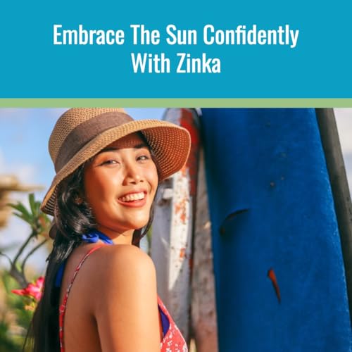 Zinka Clear Zinc Oxide Sunscreen Stick SPF 50, Travel-Friendly & Non-Greasy, Broad Spectrum UV Face Shield for Sensitive Skin