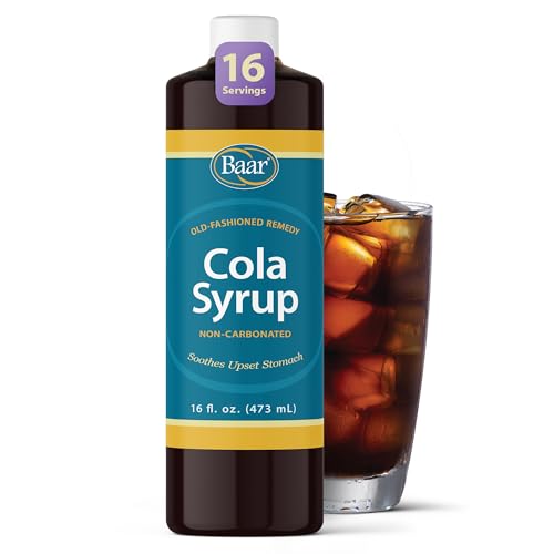 Baar No Added Caffeine Cola Syrup, 16 oz | Non-carbonated cola syrup made with high fructose corn syrup for beverages and recipes