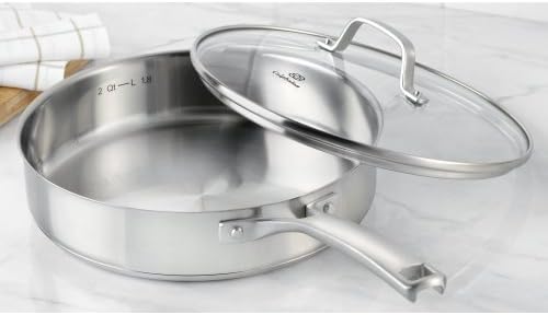 Calphalon Classic Stainless Steel Cookware Saute Pan, 3 Quart, Silver,2095189