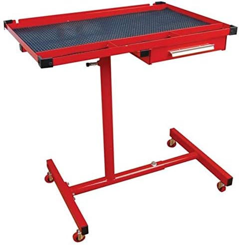 ATD Tools (7012 Heavy-Duty Mobile Work Table with Drawer,Red