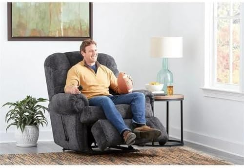 LANE Stallion Big Man King of Comfort (Extra Large) Wallsaver Recliner in Chocolate. Made for The Big Guy Or Gal. Rated for Up to 500 Lbs. Extended