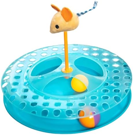 Catstages Tower of Tracks Cat Toy – 3-Level Track Tower with 6 Balls, Interactive Cat Toy for Indoor Enrichment