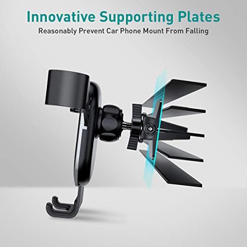 VICSEED Air Vent Clip for Car Mount, Twist-Lock Anti-Shake Vent Grip, 17mm (0.67inch) Ball Head Universal for Most Phone Mount for Car