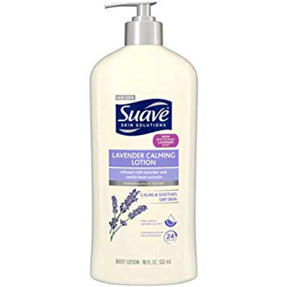 Suave Skin Lotion 18 Ounce Pump Lavender Vanilla 18 Ounce Pump (532ml) (2 Pack)
