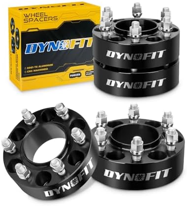 Dynofit 1.5in 6x135 Hub-Centric Wheel Spacers for F150, 87.1mm Hub Bore, M14x1.5 Thread, Forged 6-Lug Wheel Adapters for 2015-2026 Ford F-150