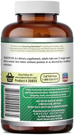 Amazing Formulas GABA Supplement | 750 Mg per Serving | 100 Veggie Capsules | Non-GMO | Gluten-Free | Made in USA | Ideal for Vegetarians