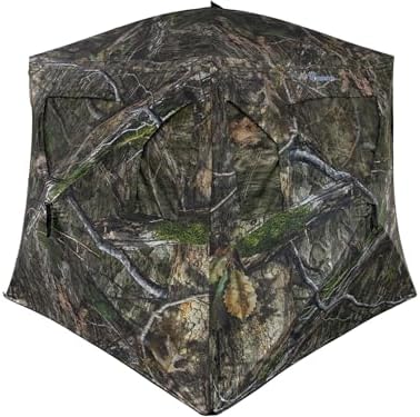 Ameristep Brickhouse Hunting Blind | 3-Person Ground Blind in Mossy Oak Break-Up Country, One Size