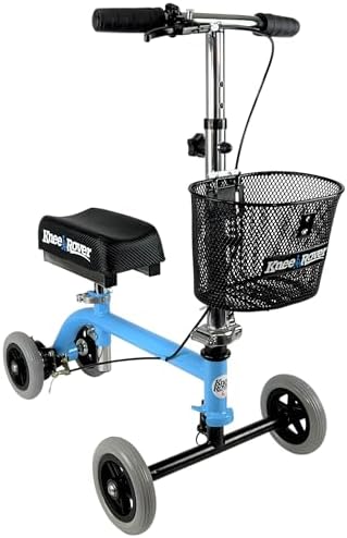 KneeRover Kids Knee Walker, Light Blue - Child Knee Scooter, for Small Adults, Foot Surgery & Broken Foot, Ankle Injuries