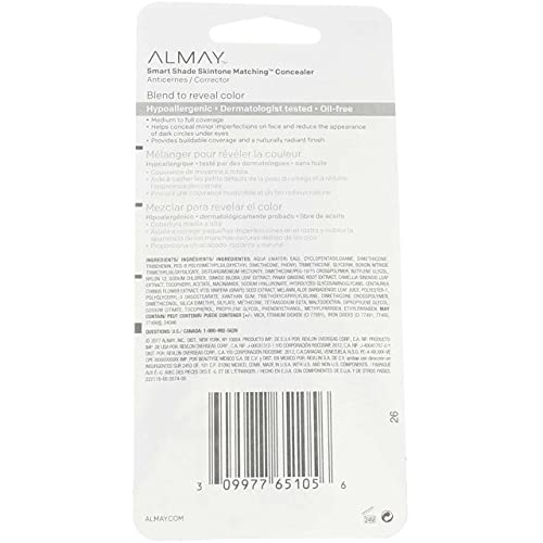 Almay Smart Shade Face Concealer, Hypoallergenic, Cruelty Free, Oil Free, Dermatologist Tested