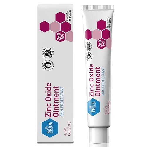 MED PRIDE 20% Zinc Oxide Ointment, Diaper Rash Skin Protectant, 1 oz Tube
