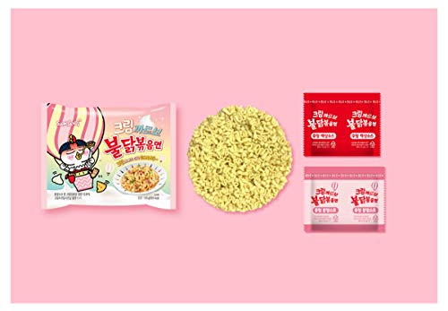 [Samyang] Cream Carbo Bulldark Spicy Chicken Roasted Noodle Soup (Pack of 4) / Korean food/Korean ramen/Spicy Korea Noodle Challenge (overseas