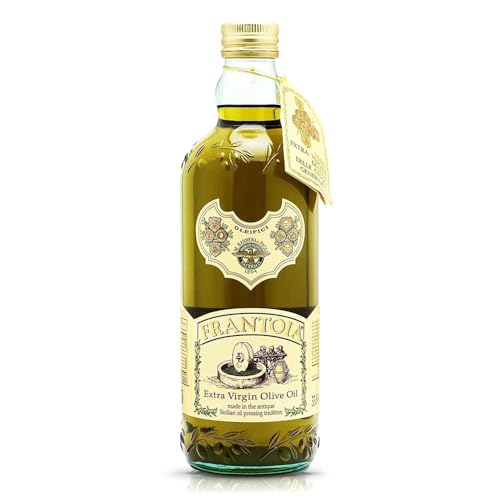 Frantoia Extra Virgin Olive Oil, 33.8 fl oz (1 Liter) – Award-Winning Sicilian EVOO Made from Biancolilla