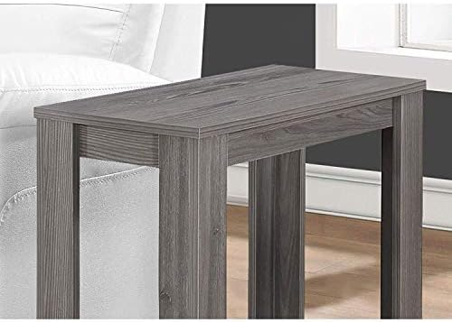Monarch Specialties I Accent End Side-Lamp Table with Shelf, 24" x 12" x 22", Cappuccino