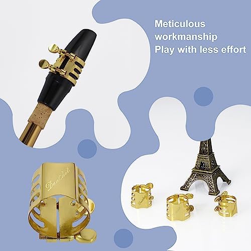Tenor Saxophone Ligature Double Screws Gold Tenor Saxophone Ligature Fastener