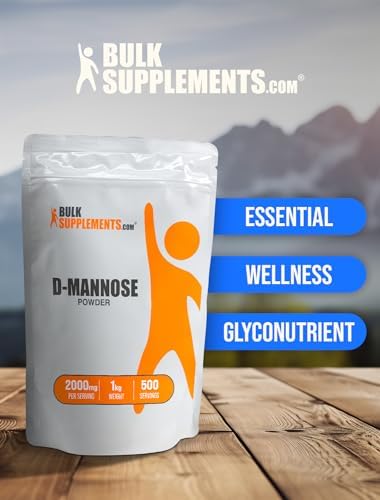 BulkSupplements.com D-Mannose Powder - D-Mannose Supplement, for Urinary Tract Health - Unflavored & Gluten Free, 2g per Serving, 500g (1.1 lbs) (Pack of 1)
