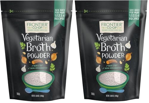 Frontier Co-op Vegetable Broth Powder, 1-Pound Bulk Bag, Broth, Soup Base, Gravy, Hot Drink, Kosher