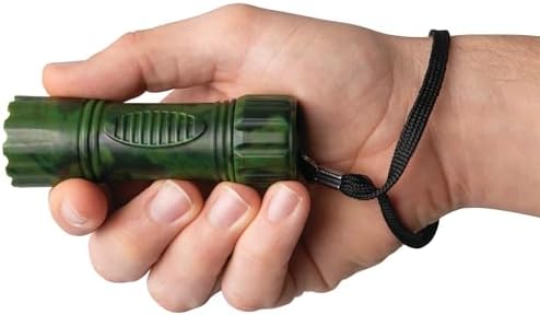 Performance Tool W2455 Storm 65 Lumen Camo Composite LED Flashlight | Submersible to one meter. 6.5-hour run time. 76m beam distance. Super bright