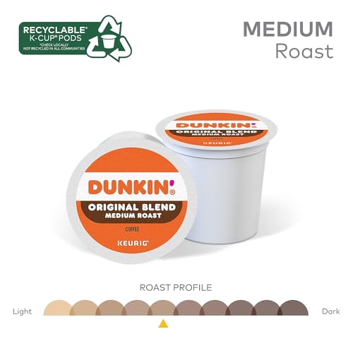 Dunkin’ Original Blend Medium Roast Coffee, Keurig K-Cup Pods, 10 Count Box