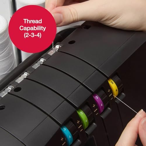 SINGER® X5004-HD Serger Overlock Machine, 2-3-4 Thread Capability
