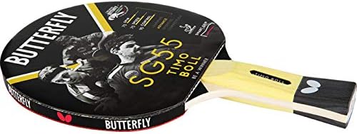 Butterfly Timo Boll SG55 Table Tennis Bat - ITTF Approved 1.5mm Pan Asia Rubber,White
