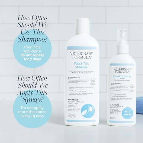 Veterinary Formula Flea and Tick Shampoo for Dogs and Cats, 16 oz