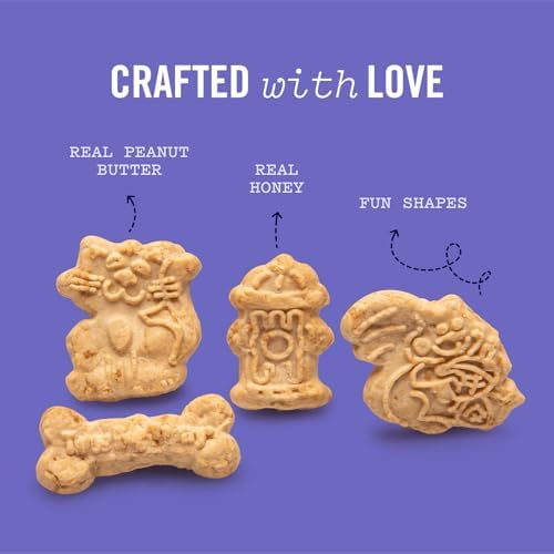 Three Dog Bakery Soft Baked Classic Cookies for Dogs - 13 oz Box | Oats & Apple Flavor - Made with Real Ingredients - Rolled Oats Dog Treats