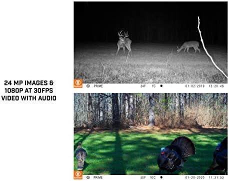 Bushnell Prime Low Glow Trail Camera - 24MP Image Quality, 1080p HD Video, Advanced Sensor Technology for Clear Nighttime Captures, Brown