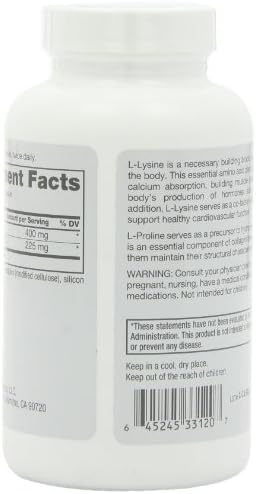 Roex Vitamins | L-Lysine | L-Proline | Muscle Maintenance and Recovery | Healthy Joints | Nutritional-Supplement | 120 Count