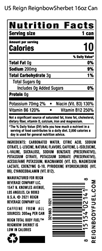 Reign Total Body Fuel, Orange Dreamsicle, Fitness & Performance Drink, 16 Fl Oz (Pack of 12)