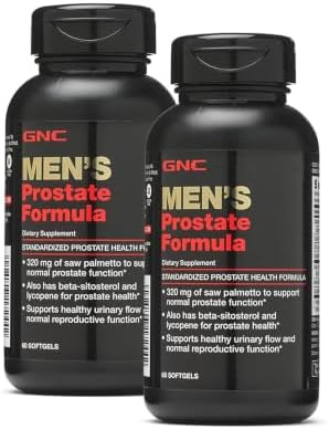 GNC Men's Prostate Formula, Twin Pack, 60 Softgels per Bottle, Supports Normal Reproductive Function