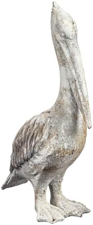 Creative Co-Op Resin Pelican with Distressed White Finish