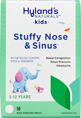 Hyland's Kids Stuffy Nose and Sinus Tablets, for Children Ages 2+, 50ct