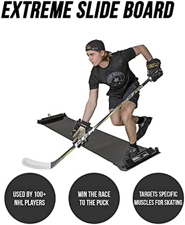 Better Hockey Extreme Slide Board - Portable IceHockey Training Aid, For Stamina, Endurance, Strength, Agility and Speed - Used by the Pros