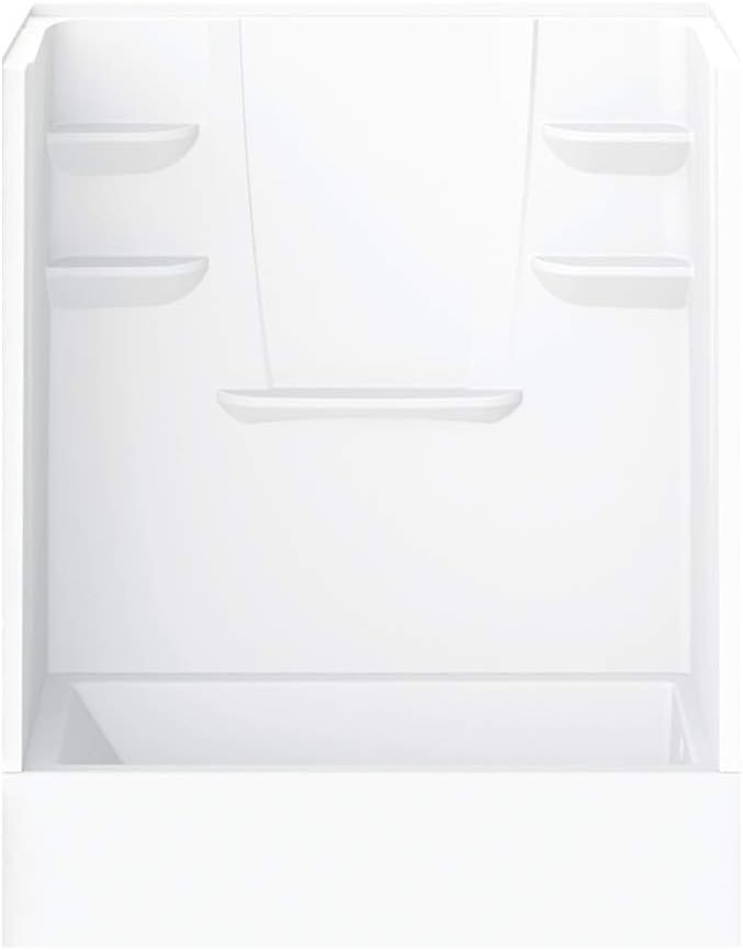 A2 6032CTSMMR-134561-WC Bath/Shower Kit with Door, 60-in L x 32-in W x 82-in H, White/Chrome