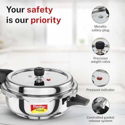Prestige PRASVSP PRESSURE COOKER, Senior Pan 4L, SILVER