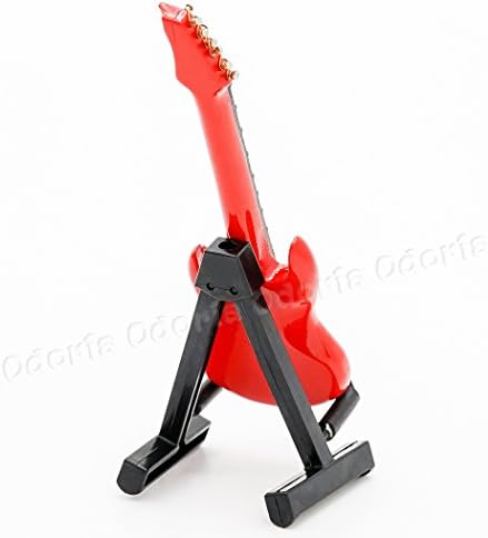 Odoria 1/12 Miniature Electric Guitar Dollhouse Musical Instruments Accessories, Red