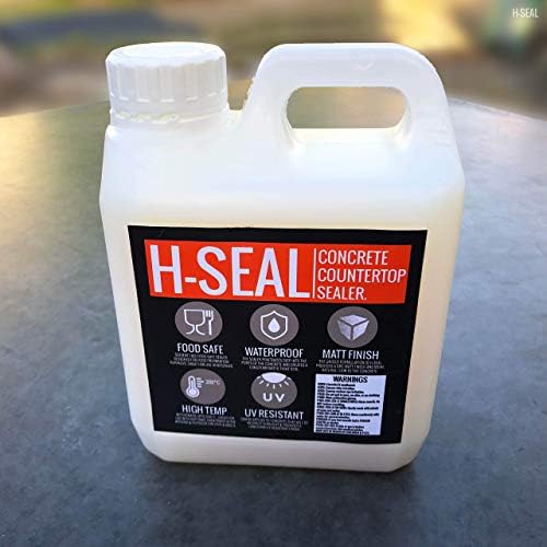Concrete COUNTERTOP/WORKTOP Sealer | Food Safe/Grade | High Temp | Matte Finish | Waterproof | UV Resistant (1 Liter)
