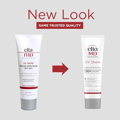 EltaMD UV Sheer Face and Body Sunscreen with Zinc Oxide, SPF 50+, 1.7 oz