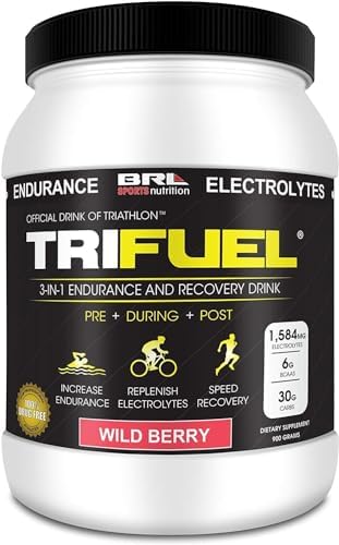 3-in-1 Endurance and Recovery, Hydration, BCAA, Electrolyte Enhanced Drink (Wild Berry)…