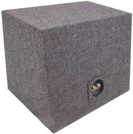 15" Sealed Subwoofer Box Rear Angle Single 15 Sub Enclosure 5/8" MDF - ASC | Empty 15 inch woofer cutout, air-tight bass loading