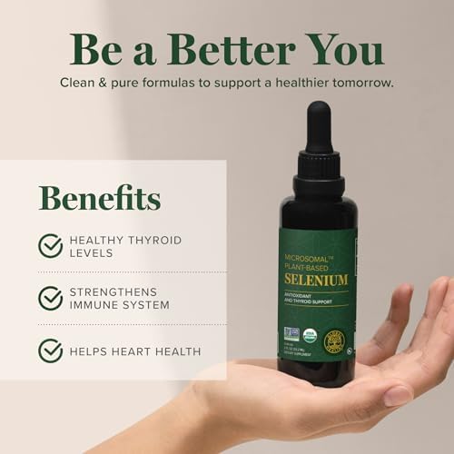 Selenium 200mcg- Selenium Supplement Drops Thyroid & Immune Support(2oz) | Global Healing Selenium Supplement-Similar to Selenium 200mcg Capsules