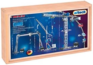Eitech Exclusive Series Deluxe Motorized Crane Construction Kit, Intro to Engineering and STEM Learning, Steel