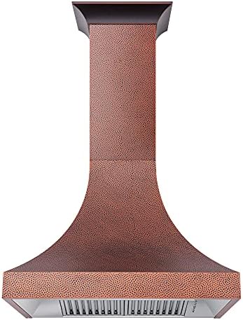 ZLINE 48" Designer Series Hand-Hammered Copper Finish Ducted Wall Range Hood (8632H-48)