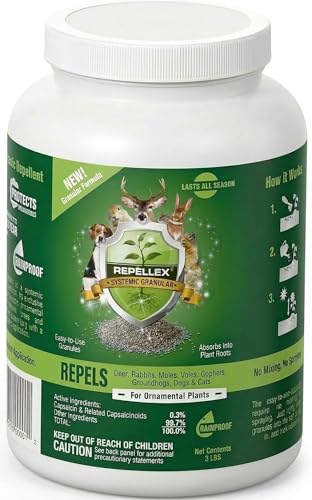 Repels All Animal Repellent Outdoor 3 lbs – Ready-to-Use Granular Formula – Deer & Rabbit Repellent for Lawn