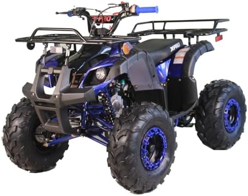 X-PRO 125cc ATV 4 Wheels Quad 125 ATV Quads with LED Lights, Big 19"/18" Tires!（Army Black）