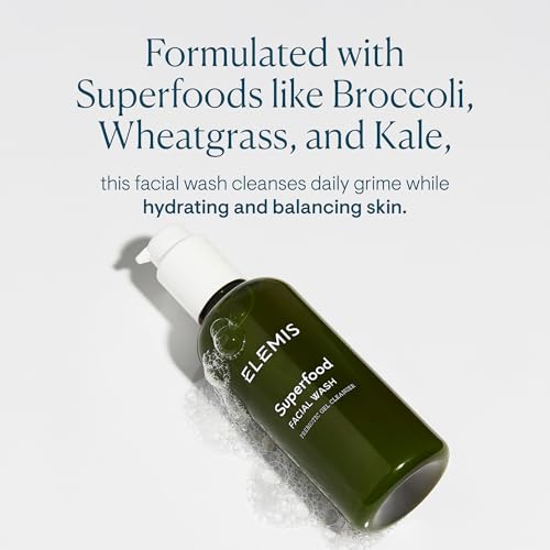 ELEMIS Superfood Facial Wash | Revitalizing Daily Prebiotic Gel Wash Gently Cleanses, Nourishes, and Balances Skin for a Fresh, Glowing Complexion