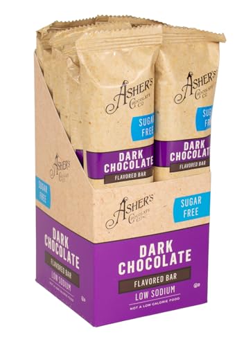 Asher's Chocolates, Sugar Free Bars, Diabetic Friendly, Small Batches of Kosher Chocolate, Family Owned Since 1892, Keto Chocolate (12 Bars